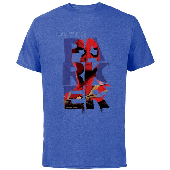 Marvel Spider-Man: No Way Home Peter Parker Letters - Short Sleeve Cotton T-Shirt for Adults - Customized-Royal Heather