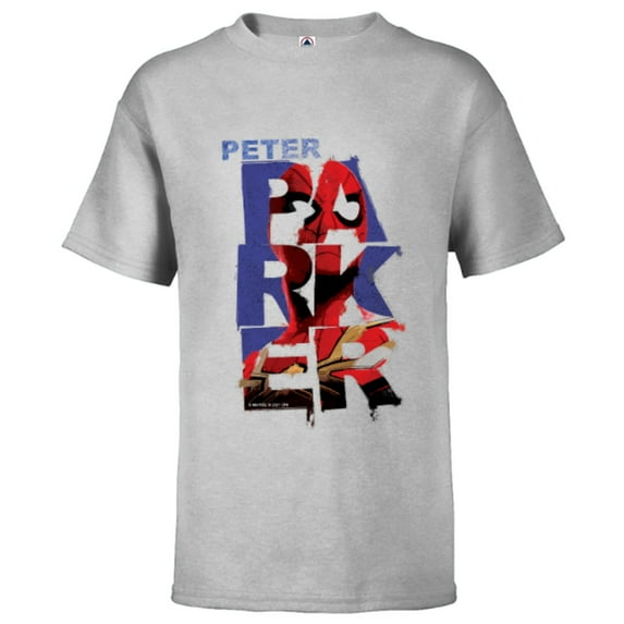 Marvel Spider-Man: No Way Home Peter Parker Letters - Short Sleeve T-Shirt for Kids – Customized-Athletic Heather