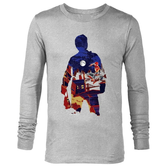 Marvel Spider-Man: No Way Home Peter Parker Silhouette - Long Sleeve T-Shirt for Men – Customized-Athletic Heather