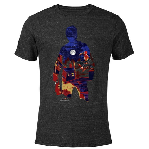 Marvel Spider-Man: No Way Home Peter Parker Silhouette - Short Sleeve Blended T-Shirt for Adults – Customized-Black