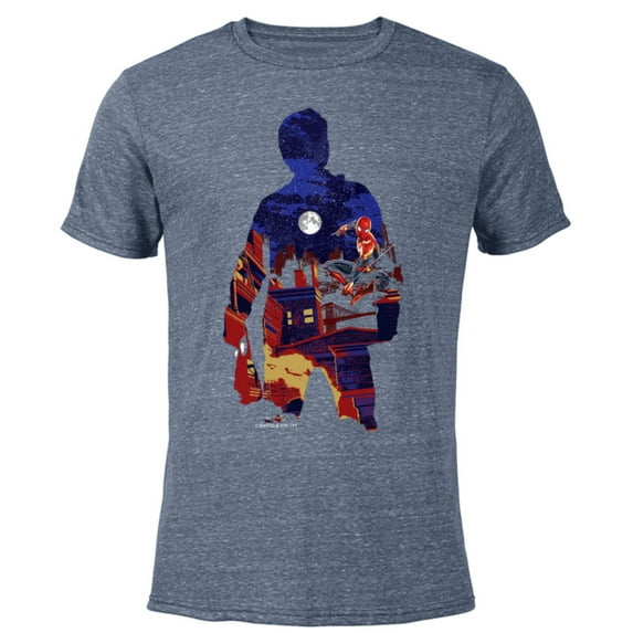 Marvel Spider-Man: No Way Home Peter Parker Silhouette - Short Sleeve Blended T-Shirt for Adults – Customized-Navy Heather