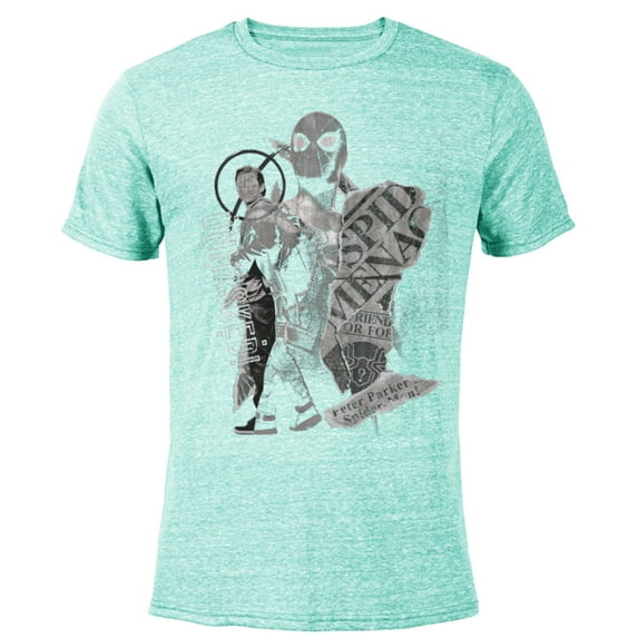 Marvel Spider-Man: No Way Home Peter Parker Unmasked - Short Sleeve Blended T-Shirt for Adults – Customized-Ocean Blue