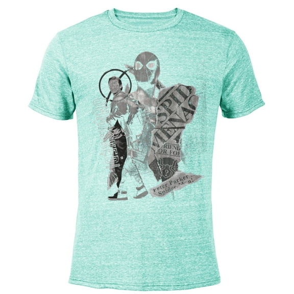 Marvel Spider-Man: No Way Home Peter Parker Unmasked - Short Sleeve Blended T-Shirt for Adults – Customized-Ocean Blue