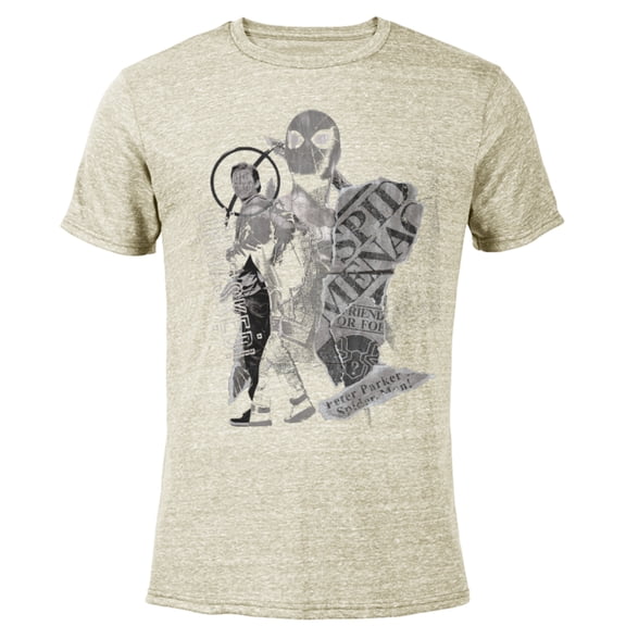 Marvel Spider-Man: No Way Home Peter Parker Unmasked - Short Sleeve Blended T-Shirt for Adults – Customized-Yellow