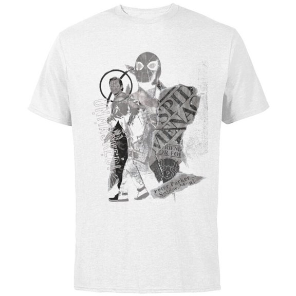 Marvel Spider-Man: No Way Home Peter Parker Unmasked - Short Sleeve Cotton T-Shirt for Adults - Customized-White