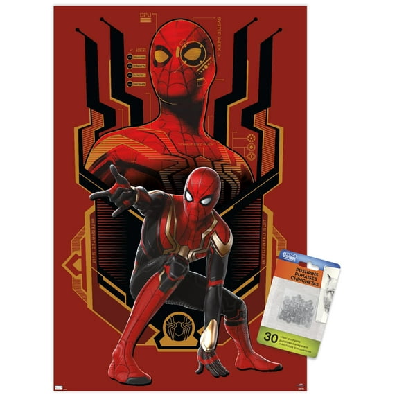 Marvel Spider-Man: No Way Home - Posed Wall Poster with Push Pins, 14.725" x 22.375"
