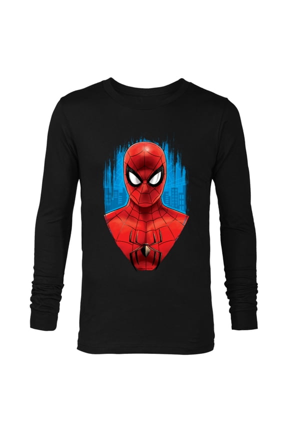 Spider-Man: No Way Home Red and Blue Spidey Suit - Long Sleeve T-Shirt for Men - Customized-Black