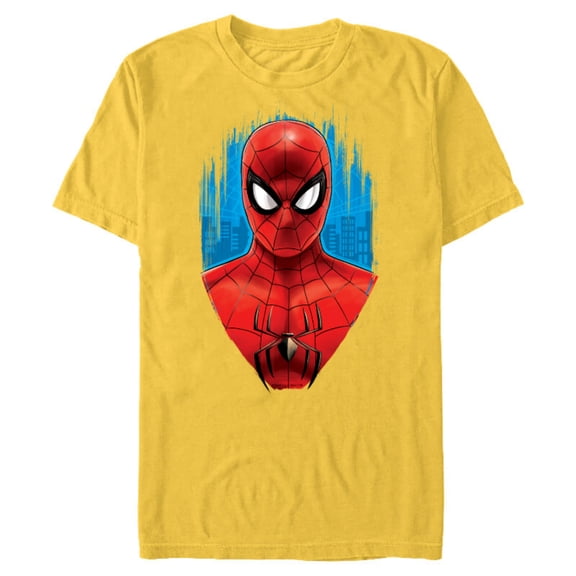 Marvel Spider-Man: No Way Home Red and Blue Spidey Suit - Short Sleeve Blended T-Shirt for Adults - Customized-Yellow