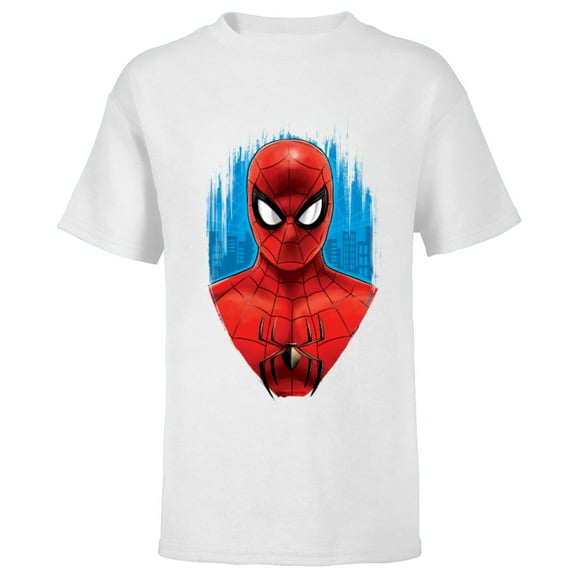 Marvel Spider-Man: No Way Home Red and Blue Spidey Suit - Short Sleeve T-Shirt for Kids - Customized-White