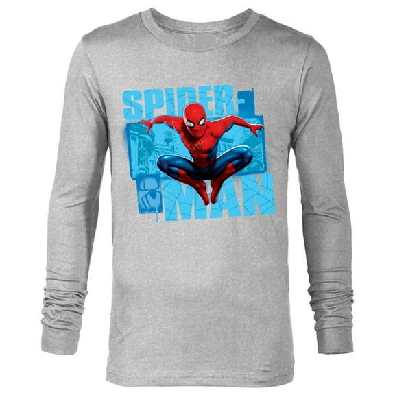 Marvel Spider-Man: No Way Home Red and Blue Suit - Long Sleeve T-Shirt for Men - Customized-Athletic Heather
