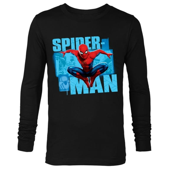 Marvel Spider-Man: No Way Home Red and Blue Suit - Long Sleeve T-Shirt for Men - Customized-Black