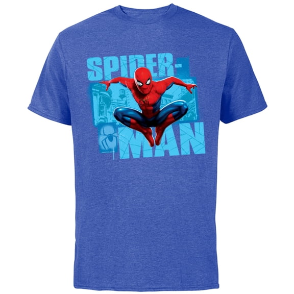 Marvel Spider-Man: No Way Home Red and Blue Suit - Short Sleeve Cotton T-Shirt for Adults - Customized-Royal Heather
