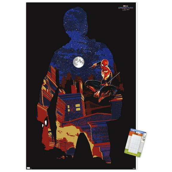 Marvel Spider-Man: No Way Home - Silhouette Wall Poster, 14.725" x 22.375"