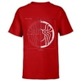 thumbnail image 1 of Marvel Spider-Man: No Way Home Spider Icon Blueprint - Short Sleeve T-Shirt for Kids – Customized-Red, 1 of 5