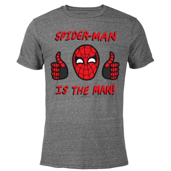 Marvel Spider-Man: No Way Home Spider-Man is The Man! - Short Sleeve Blended T-Shirt for Adults – Customized-Dark Heather