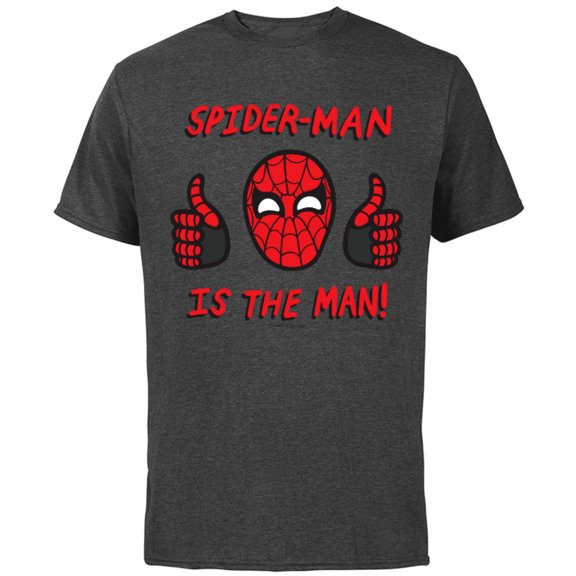 Marvel Spider-Man: No Way Home Spider-Man is The Man! - Short Sleeve Cotton T-Shirt for Adults - Customized-Charcoal