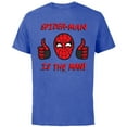 thumbnail image 1 of Marvel Spider-Man: No Way Home Spider-Man is The Man! - Short Sleeve Cotton T-Shirt for Adults - Customized-Royal Heather, 1 of 5