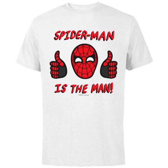 Marvel Spider-Man: No Way Home Spider-Man is The Man! - Short Sleeve Cotton T-Shirt for Adults - Customized-White