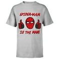 thumbnail image 1 of Marvel Spider-Man: No Way Home Spider-Man is The Man! - Short Sleeve T-Shirt for Kids – Customized-Athletic Heather, 1 of 5