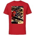 thumbnail image 1 of Marvel Spider-Man: No Way Home Spider-Men Comic Cover - Short Sleeve Cotton T-Shirt for Adults - Customized-Red, 1 of 5