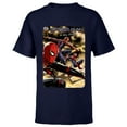 thumbnail image 1 of Marvel Spider-Man: No Way Home Spider-Men Comic Cover - Short Sleeve T-Shirt for Kids - Customized-Navy, 1 of 5
