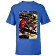 thumbnail image 1 of Marvel Spider-Man: No Way Home Spider-Men Comic Cover - Short Sleeve T-Shirt for Kids - Customized-Royal, 1 of 5