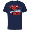 thumbnail image 1 of Marvel Spider-Man: No Way Home Spider-Men Trio - Short Sleeve Cotton T-Shirt for Adults – Customized-Navy, 1 of 5