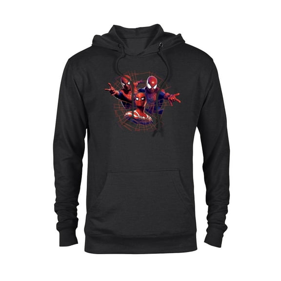 Marvel Spider-Man: No Way Home Spider-Men Web - Pullover Hoodie for Adults - Customized-Black