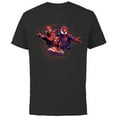 thumbnail image 1 of Marvel Spider-Man: No Way Home Spider-Men Web - Short Sleeve Cotton T-Shirt for Adults - Customized-Black, 1 of 5