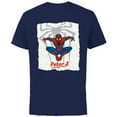thumbnail image 1 of Marvel Spider-Man: No Way Home Spider-Men Web - Short Sleeve Cotton T-Shirt for Adults - Customized-Navy, 1 of 5