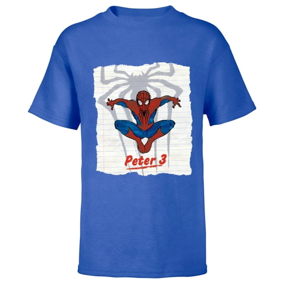 Marvel Spider-Man: No Way Home Spider-Men Web - Short Sleeve T-Shirt for Kids - Customized-Royal