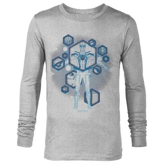 Marvel Spider-Man: No Way Home Spider-Suit Tech - Long Sleeve T-Shirt for Men – Customized-Athletic Heather