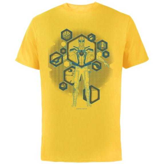 Marvel Spider-Man: No Way Home Spider-Suit Tech - Short Sleeve Cotton T-Shirt for Adults - Customized-Yellow