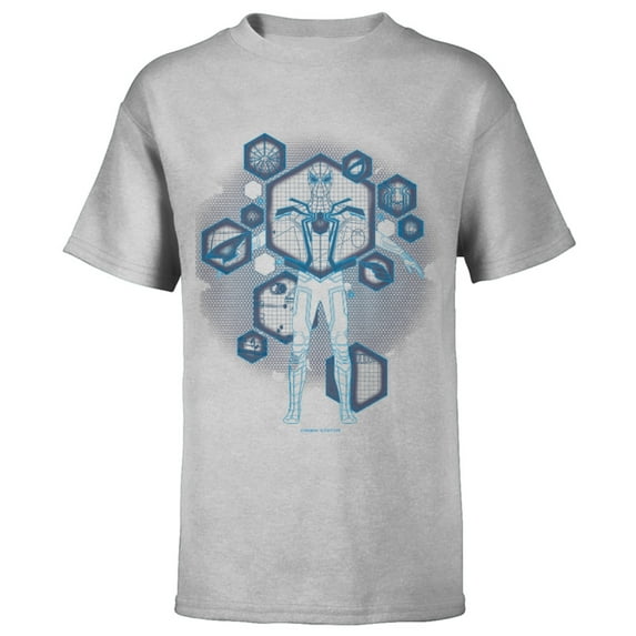 Marvel Spider-Man: No Way Home Spider-Suit Tech - Short Sleeve T-Shirt for Kids – Customized-Athletic Heather