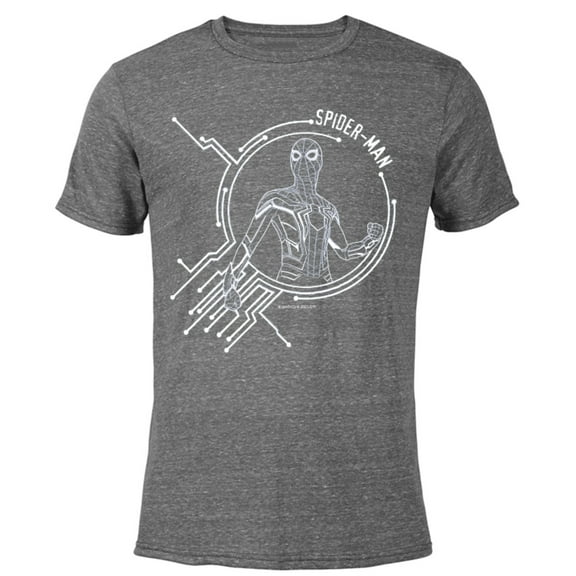 Marvel Spider-Man: No Way Home Spidey Circuit - Short Sleeve Blended T-Shirt for Adults – Customized-Dark Heather