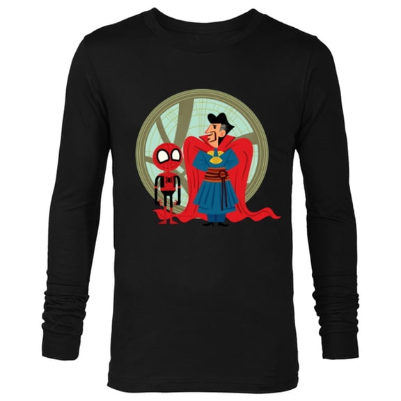 Marvel Spider-Man: No Way Home Spidey Doctor Strange Cartoon - Long Sleeve T-Shirt for Men - Customized-Black
