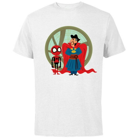 Marvel Spider-Man: No Way Home Spidey Doctor Strange Cartoon - Short Sleeve Cotton T-Shirt for Adults - Customized-White