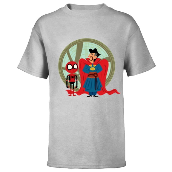 Marvel Spider-Man: No Way Home Spidey Doctor Strange Cartoon - Short Sleeve T-Shirt for Kids - Customized-Athletic Heather