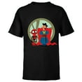 thumbnail image 1 of Marvel Spider-Man: No Way Home Spidey Doctor Strange Cartoon - Short Sleeve T-Shirt for Kids - Customized-Black, 1 of 5