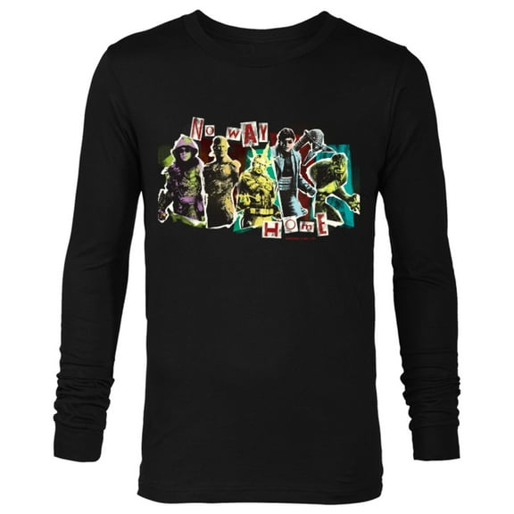 Marvel Spider-Man: No Way Home Spidey Foes - Long Sleeve T-Shirt for Men – Customized-Black