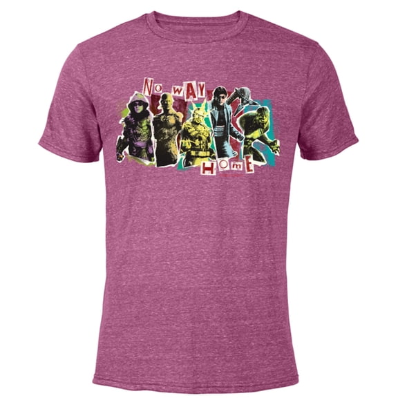 Marvel Spider-Man: No Way Home Spidey Foes - Short Sleeve Blended T-Shirt for Adults – Customized-Purple