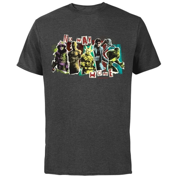 Marvel Spider-Man: No Way Home Spidey Foes - Short Sleeve Cotton T-Shirt for Adults - Customized-Charcoal