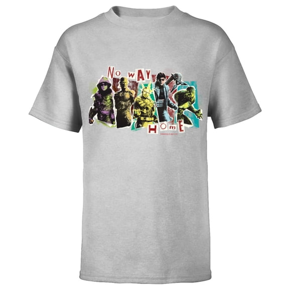 Marvel Spider-Man: No Way Home Spidey Foes - Short Sleeve T-Shirt for Kids – Customized-Athletic Heather