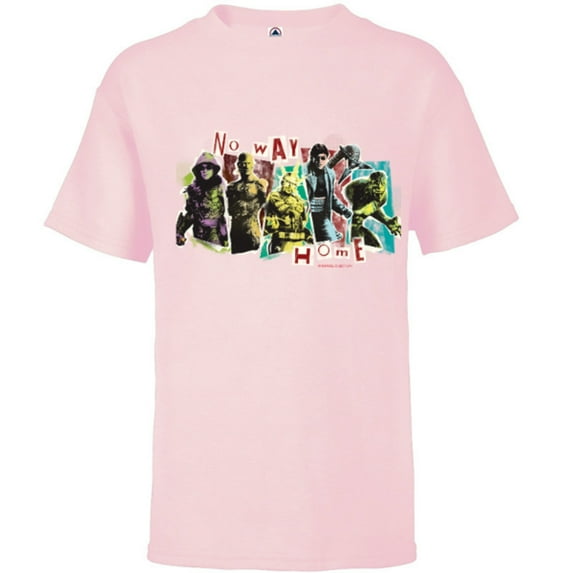 Marvel Spider-Man: No Way Home Spidey Foes - Short Sleeve T-Shirt for Kids – Customized-Soft Pink