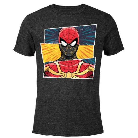 Marvel Spider-Man: No Way Home Spidey Suit Mashup - Short Sleeve Blended T-Shirt for Adults – Customized-Black
