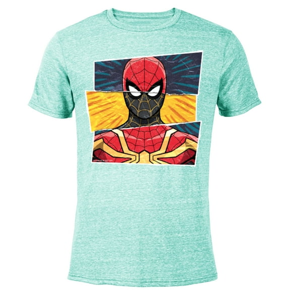 Marvel Spider-Man: No Way Home Spidey Suit Mashup - Short Sleeve Blended T-Shirt for Adults – Customized-Ocean Blue