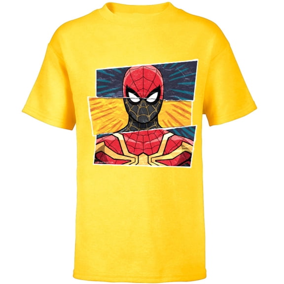 Marvel Spider-Man: No Way Home Spidey Suit Mashup - Short Sleeve T-Shirt for Kids – Customized-Yellow