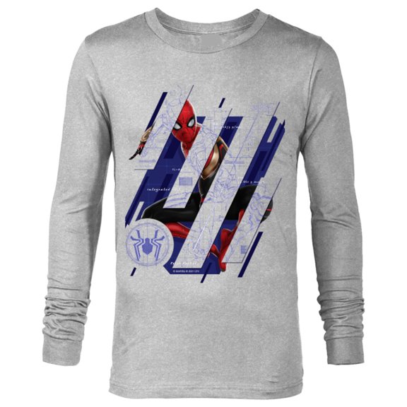 Marvel Spider-Man: No Way Home Spidey Tech - Long Sleeve T-Shirt for Men – Customized-Athletic Heather