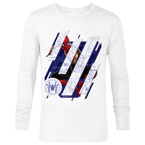 Marvel Spider-Man: No Way Home Spidey Tech - Long Sleeve T-Shirt for Men – Customized-White
