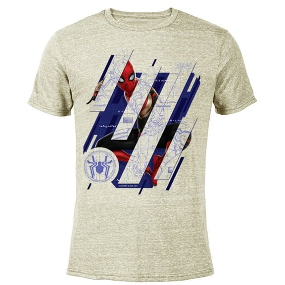 Marvel Spider-Man: No Way Home Spidey Tech - Short Sleeve Blended T-Shirt for Adults – Customized-Yellow